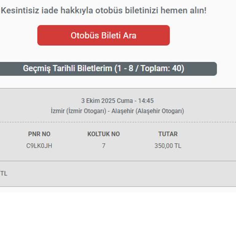 Haberim Olmadan Alınan Otobüs Bileti Ve Güvenlik Endişesi