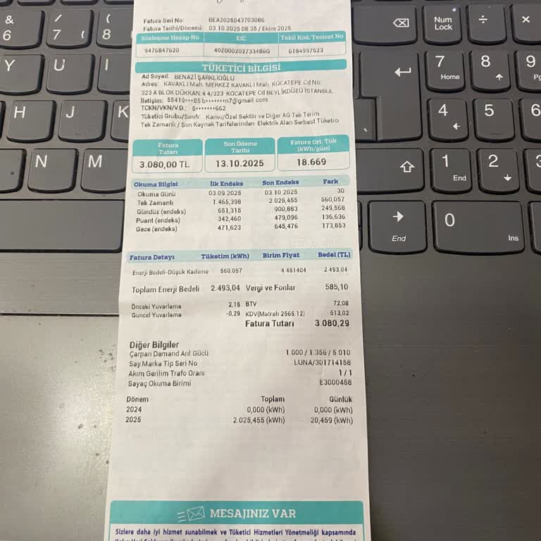 Küçük İşletmeye Aşırı Elektrik Faturası: Sayacım Ve Faturalarımın Detaylı İncelenmesini Talep Ediyorum