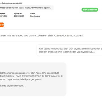 Hepsiburada Ücret İademi Yapmıyor