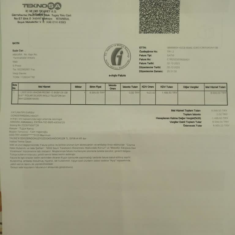 Vergi İndirimli Telefon Alımında Ücret İadesi Gecikmesi