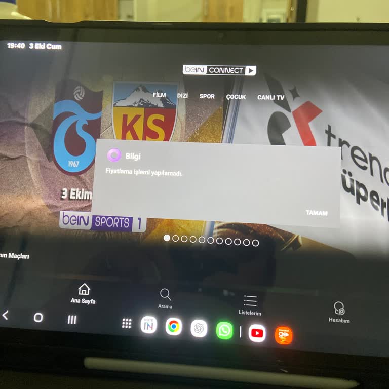 Satın Aldığım Spor Paketinde Tüm Maçlara Erişim Sağlanamıyor, Destek Yok