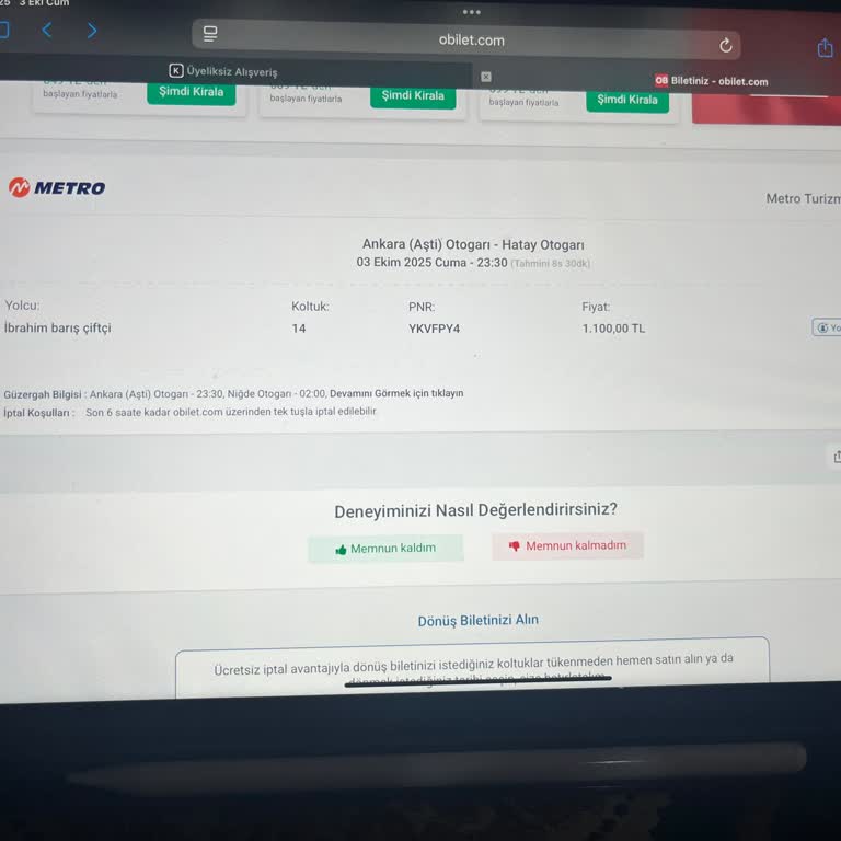 Yanlış Tarihli Bilette Esneklik Sağlanmadı, Mağduriyet Yaşadım