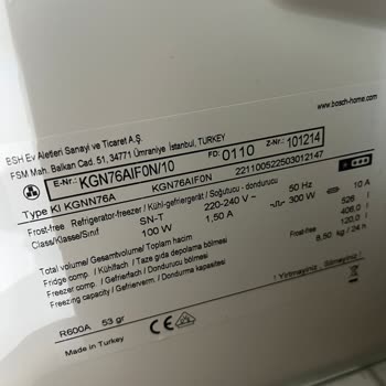 Bosch Buzdolabı Kapak Kaplamasında Garanti Dışı Soyulma Sorunu