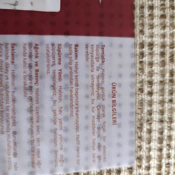 Yanlış Etiket Nedeniyle Deforme Olan Halılarda Mağduriyetim Giderilmedi