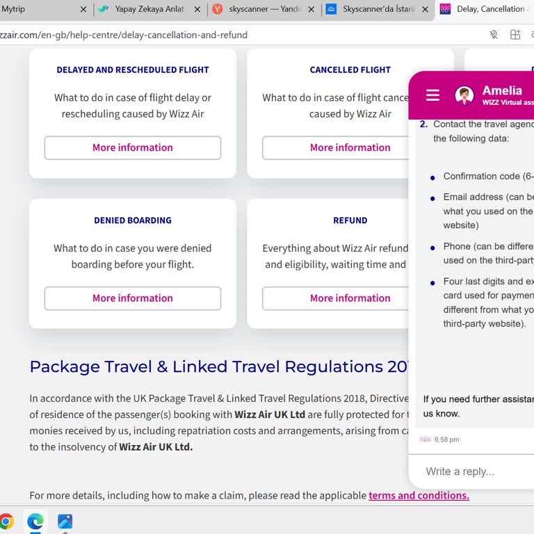 Mytrip Refused Refund for Wizz Air Flight Despite Airline Confirmation