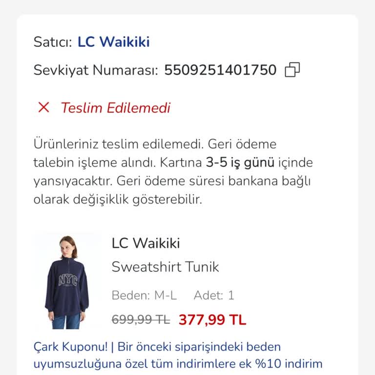 Siparişim İptal Edildi Ürünlerim Gönderilmiyor Ücret İadesi De Yapılmadı