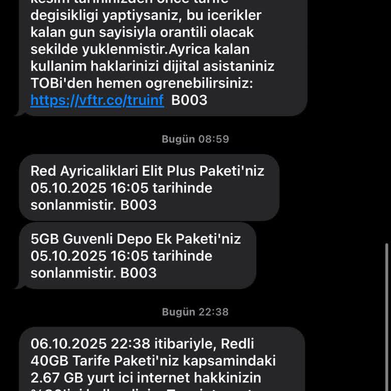 Tarife Değişikliğinde Sınırsız İnternet Hakkım Aniden Sonlandırıldı