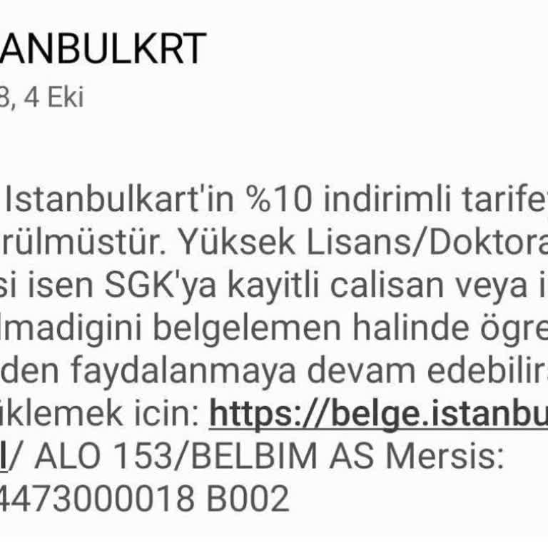 30 Yaş Üstü Öğrencilere Akbil İndirimi Sınırlandırılması Nedeniyle Mağduriyet