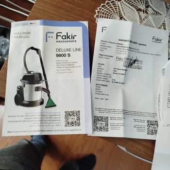 Fakir Deluxe Line 9800 S Halı Yıkama Süpürgesi Hortumunun Garanti Kapsamı Dışında Bırakılması Nedeniyle Mağduriyet