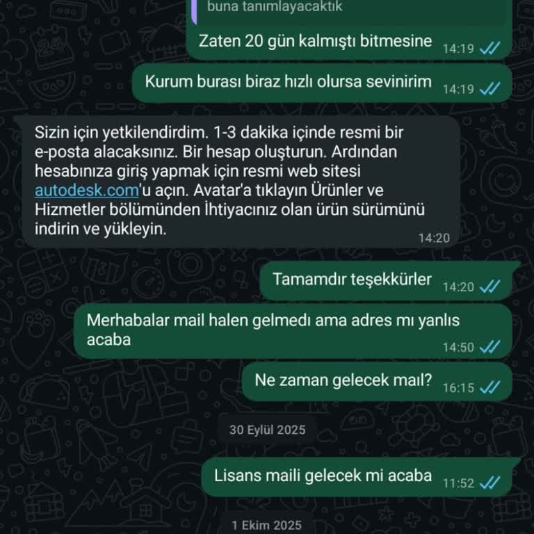 Satın Alınan Lisans Paketi Teslim Edilmedi, İletişim Kurulamıyor