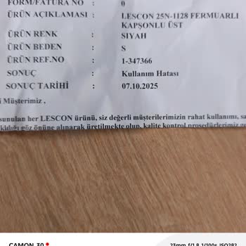 Lescon Eşofman Takımında İki Kullanımda Tiftiklenme Ve Değişim Talebi