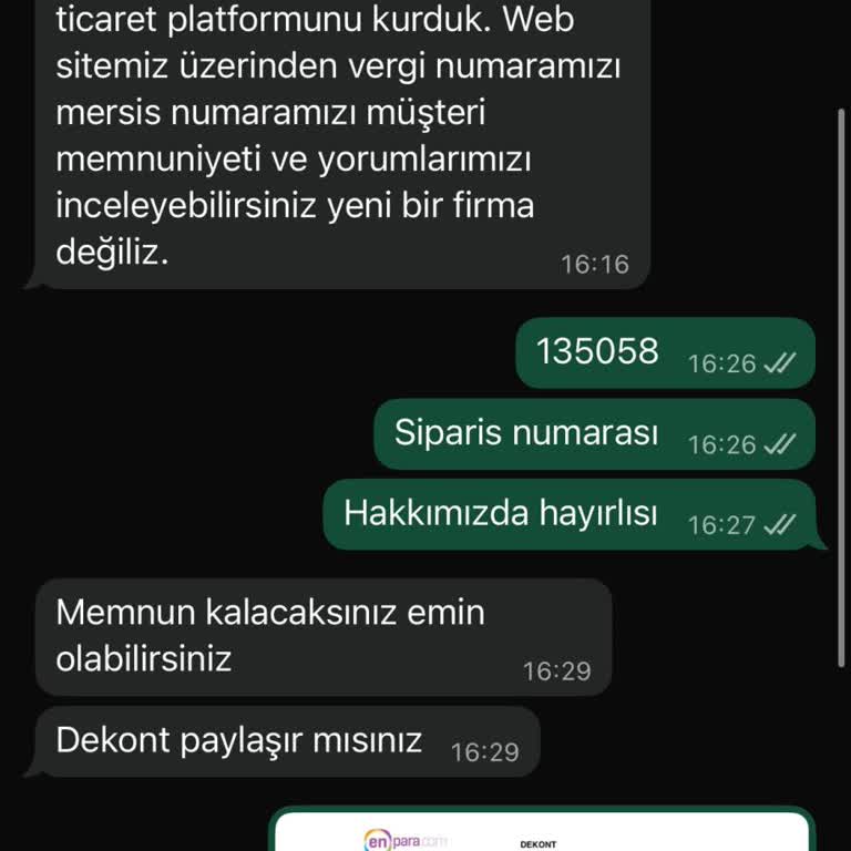 Sipariş Sonrası İletişim Kesildi Ürün Gönderilmedi Ücret İadesi Bekliyorum
