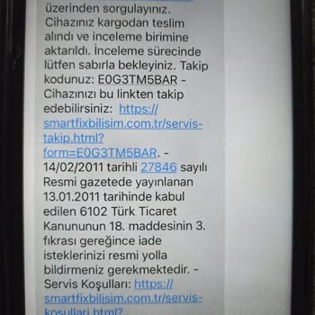 Onarılmadan Geri Gönderilen Tablet Ve Yetersiz İletişim Nedeniyle Mağduriyet