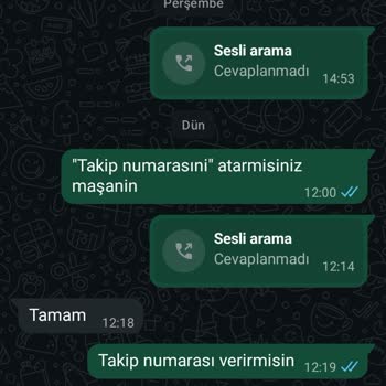 Sipariş Gönderilmedi, İletişim Ve Bilgilendirme Yok