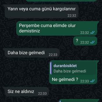 Sipariş Gönderilmedi, İletişim Ve Bilgilendirme Yok