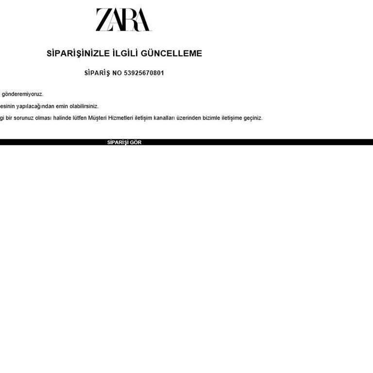 Zara'dan Aldığım Ürünler Teslim Edilmedi, İade Süreci Ve Müşteri Hizmetleri Sorunu Yaşıyorum