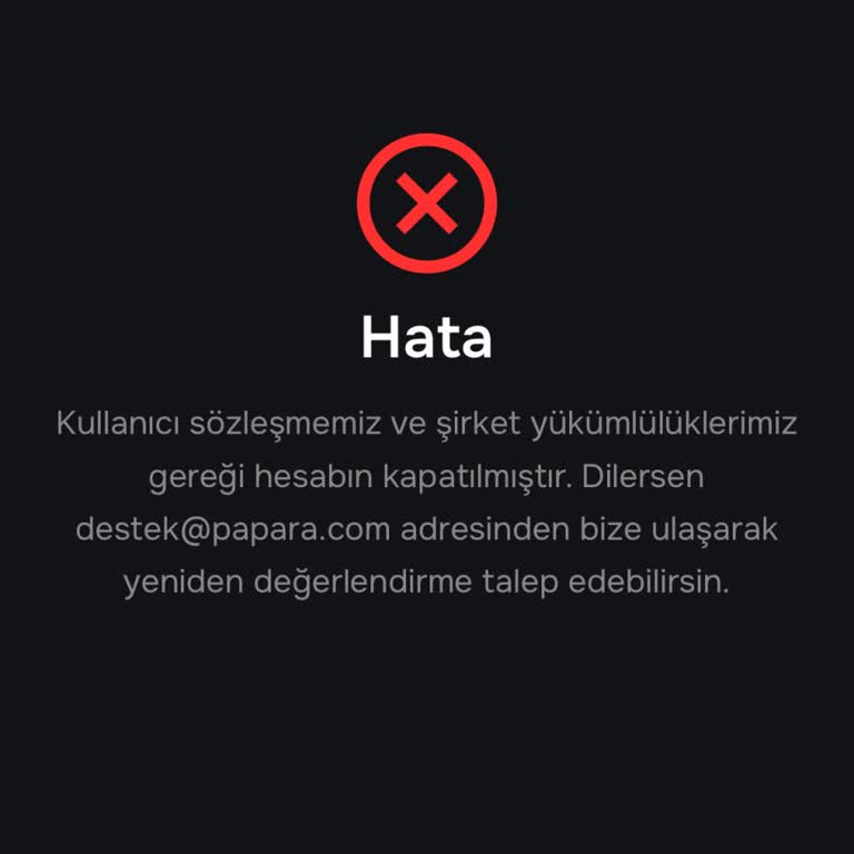 Papara Hesabım Sebepsiz Kapatıldı 9500 TL Param Bloke Oldu!