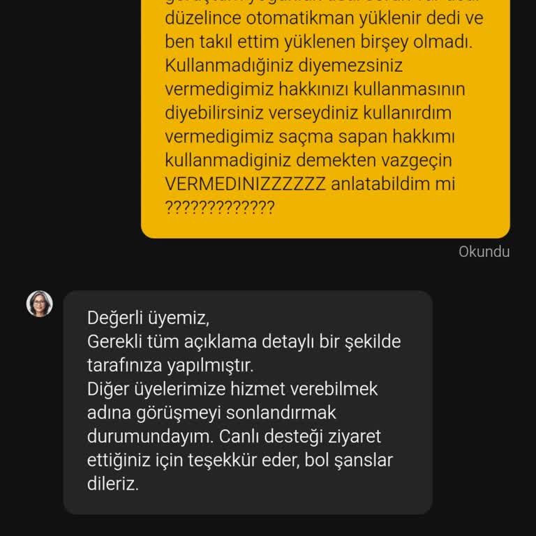 Kazandığım Bonusun Hesabıma Yatırılmaması Ve İlgisiz Müşteri Hizmetleri