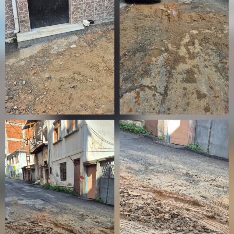 Doğalgaz Çalışması Sonrası Apartman Önü Çamur İçinde Kaldı