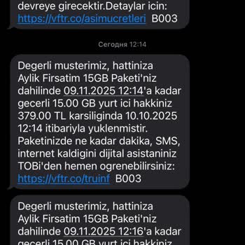 Vodafone Uygulamasında Aynı Paketin İki Kez Tanımlanması Ve Ücret İadesi Sorunu