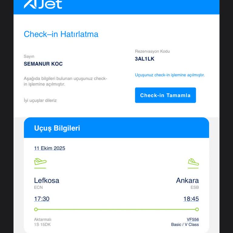 Bilgi Verilmeden Ayrı PNR İle Yan Yana Oturma Hakkımız Engellendi