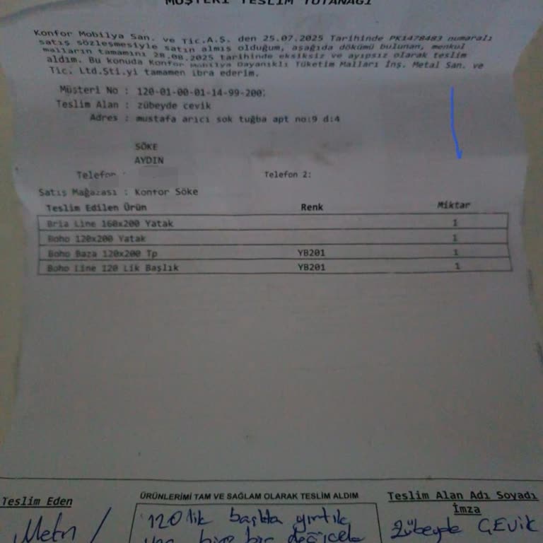 Konfor Mobilya Başlık Değişimi Sözünün Yerine Getirilmemesi Ve Mağduriyet