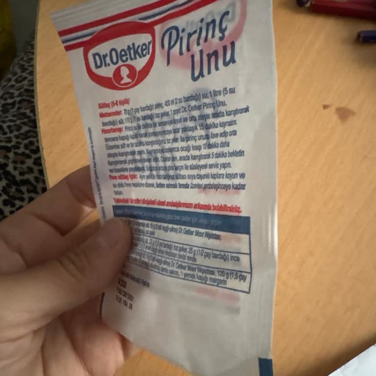 Dr. Oetker Pirinç Unu Paketinin Boş Çıkması Ve Mağduriyet