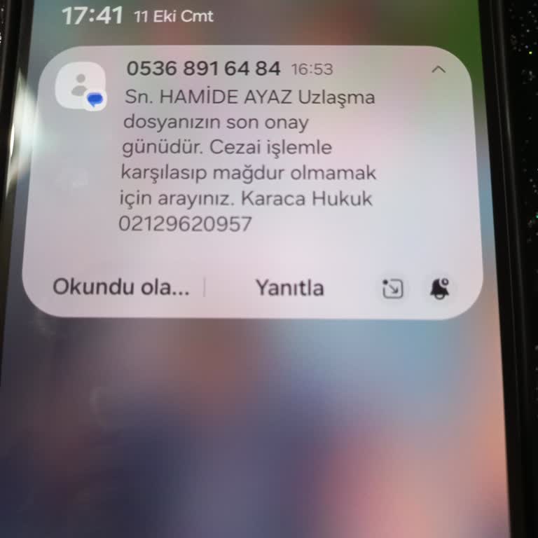 Karaca Hukuk Bürosu Ve Bilinmeyen Numaralardan Gelen Rahatsız Edici Aramalar