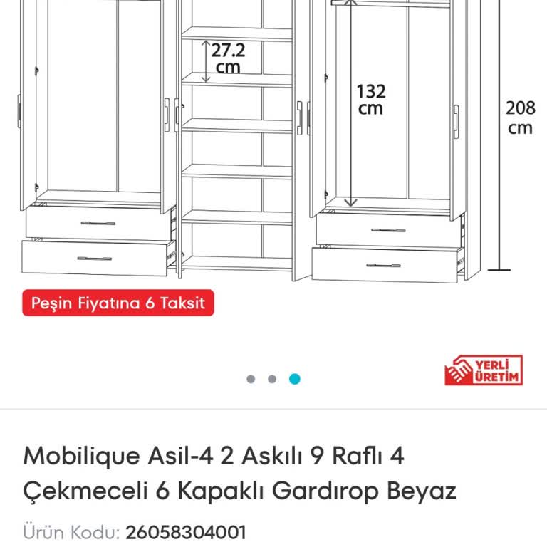 Gardırop Rafları Eksik Ve Müşteri Hizmetlerine Ulaşılamıyor