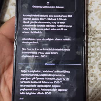 Vodafone Faturasındaki Beklenmedik Yüksek Tutar Ve İade Sorunu Mağduriyetimi Artırdı