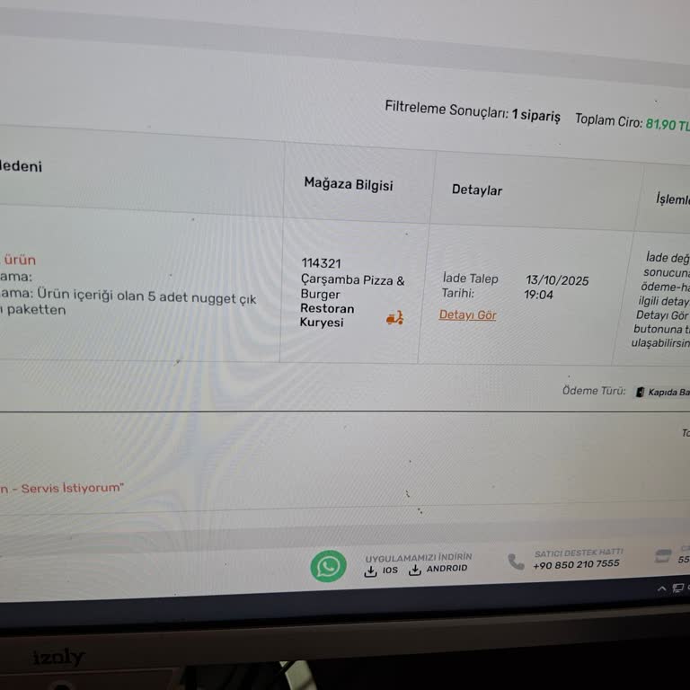 Trendyol GO'da Tekrarlayan Eksik Ürün Ve Haksız İade Sorunu