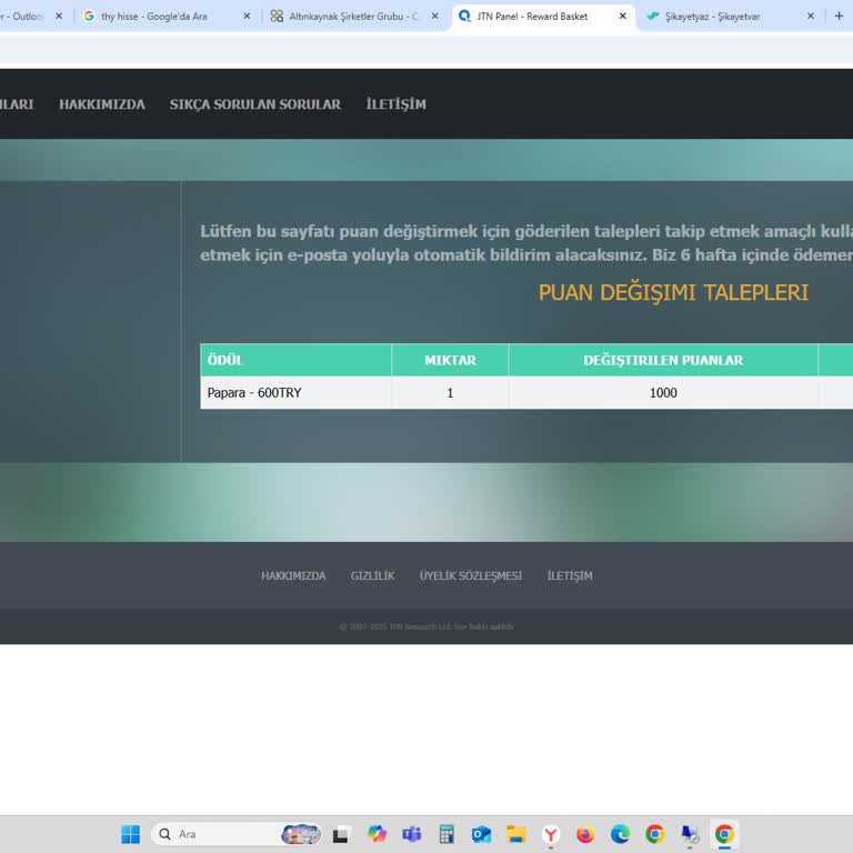 Jtn Panel'den Kazanılan Ödemenin Zamanında Yatırılmaması Ve İletişimsizlik