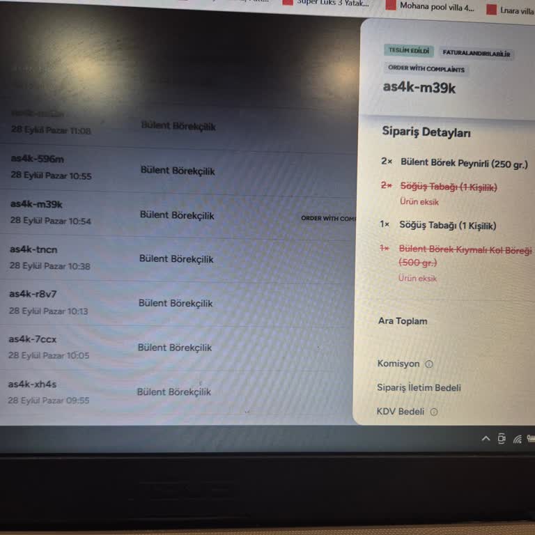 Yemeksepeti Siparişlerinde Gizli Kesinti Ve Eksik Ödeme Sorunu