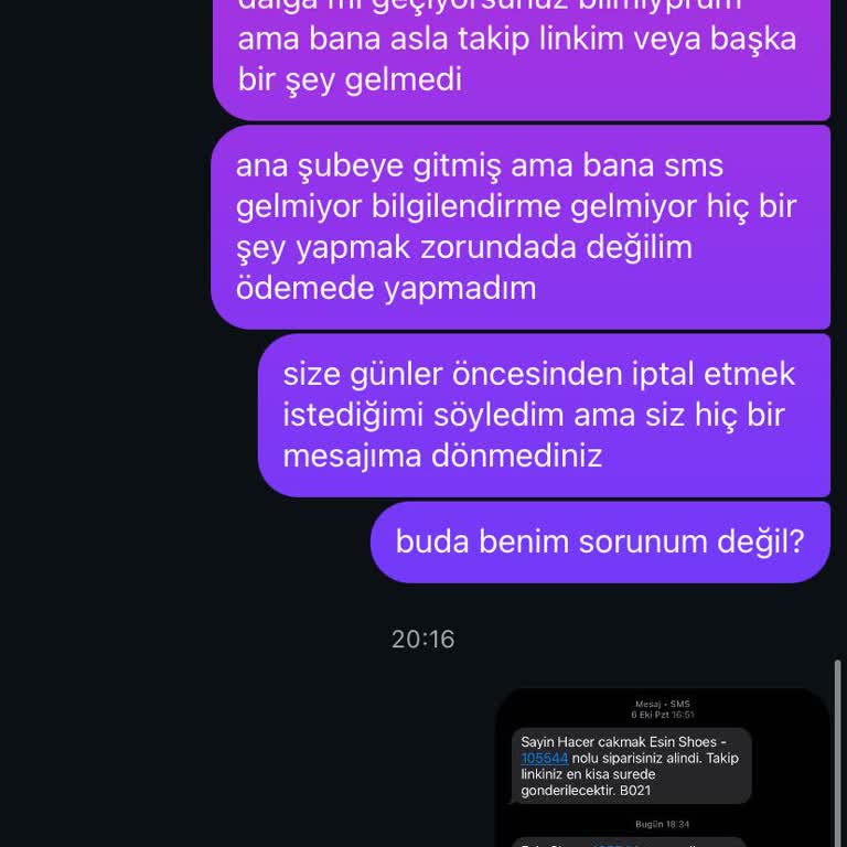 Sipariş İptali Ve İletişim Sorunu Nedeniyle Mağduriyet Yaşadım