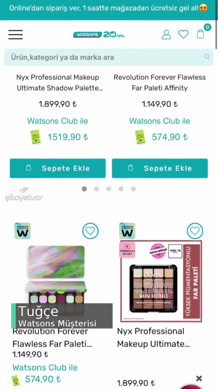 Watsons Nyx Far Paleti videonun kapak resmi