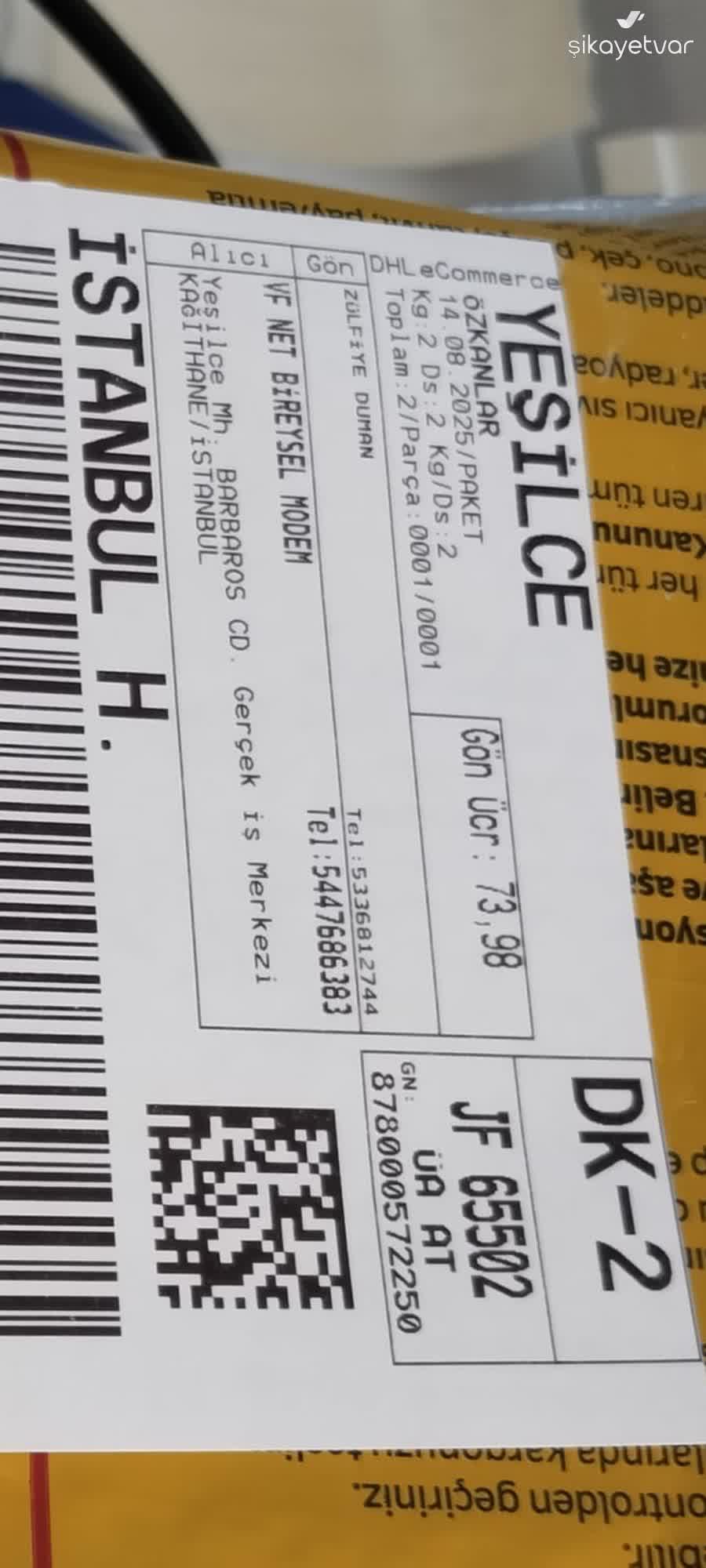 Vodafone Net İade Edilen Modem İçin Haksız Ücret Yansıtıldı, Sorunum ...