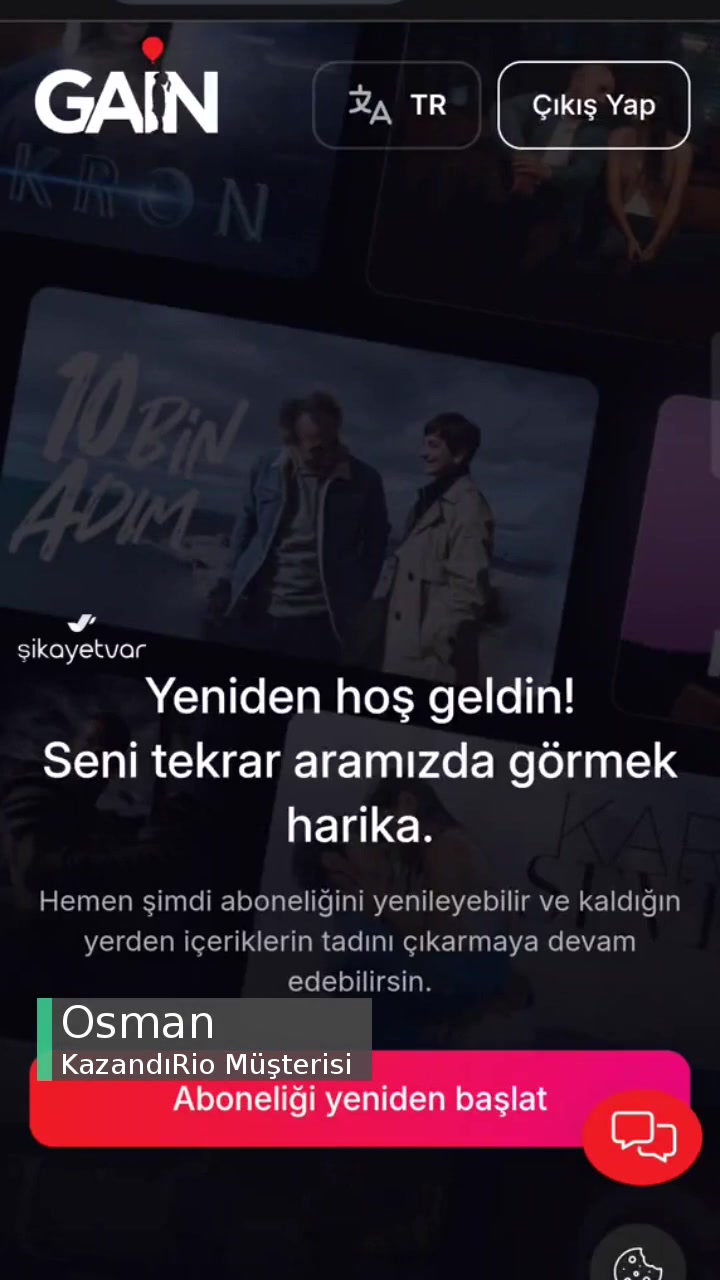 Kazandırio Uygulaması Gain Haftalık Üyelik Kodu Sorunu, Mağduriyeti videonun kapak resmi