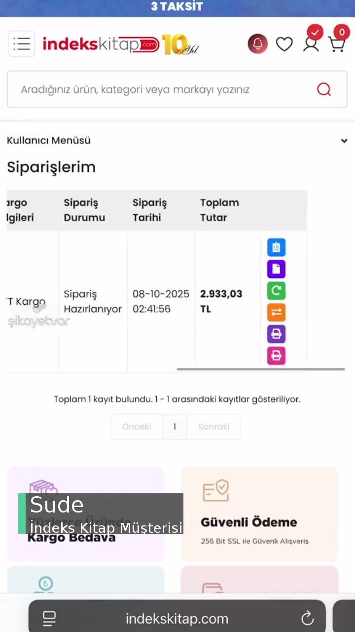 İndeks Kitap Siparişim Günlerdir Hazırlanıyor Gözüküyor! videonun kapak resmi