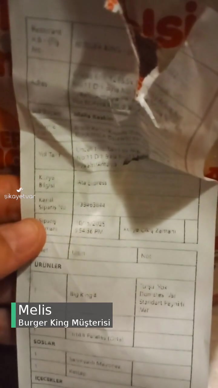 Eksik, Bayat Burger King videonun kapak resmi