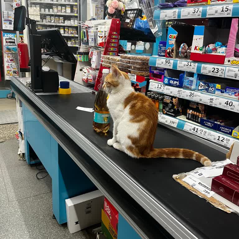 A101 Mağazasında Kediler Hijyen Sorununa Yol Açıyor