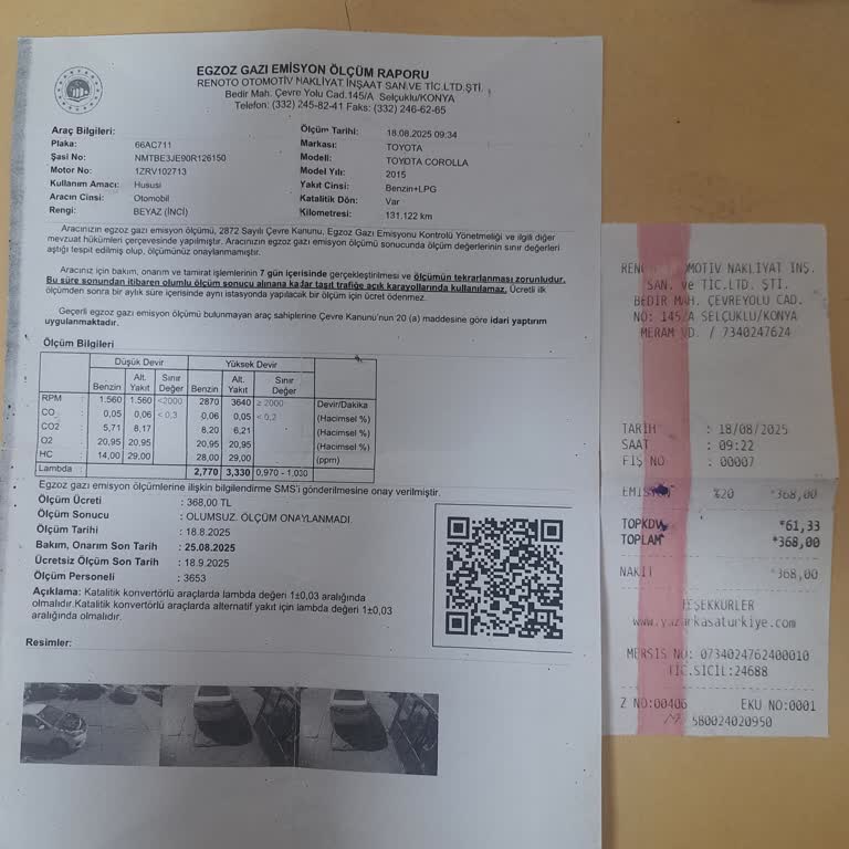 Renoto Servisi Egzoz Muayenesinde Haksız Masraf Ve Ücret İadesi Sorunu