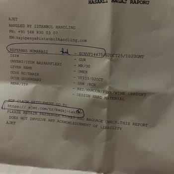AJet Uçuşunda Kırılan Valizim İçin Yetersiz Tazminat Teklifi Ve Ek Masraflarımın Karşılanmaması