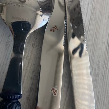 Korkmaz Mutfak Eşyaları Az Kullanılan Çatal Bıçak Setinde Paslanma Sorunu