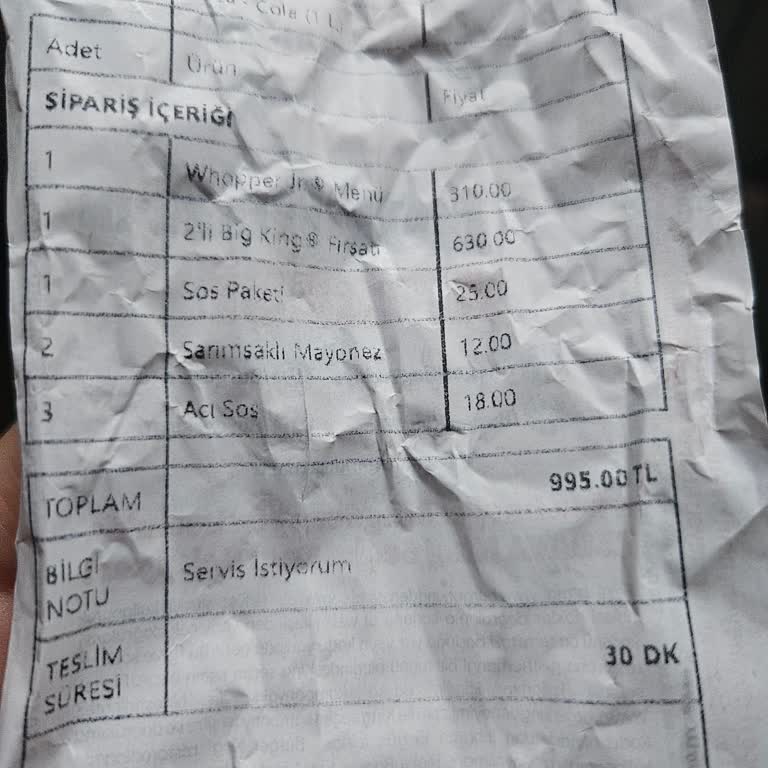 Burger King Ankara Şubesinde Sürekli Eksik Sos Ve İletişim Sorunu