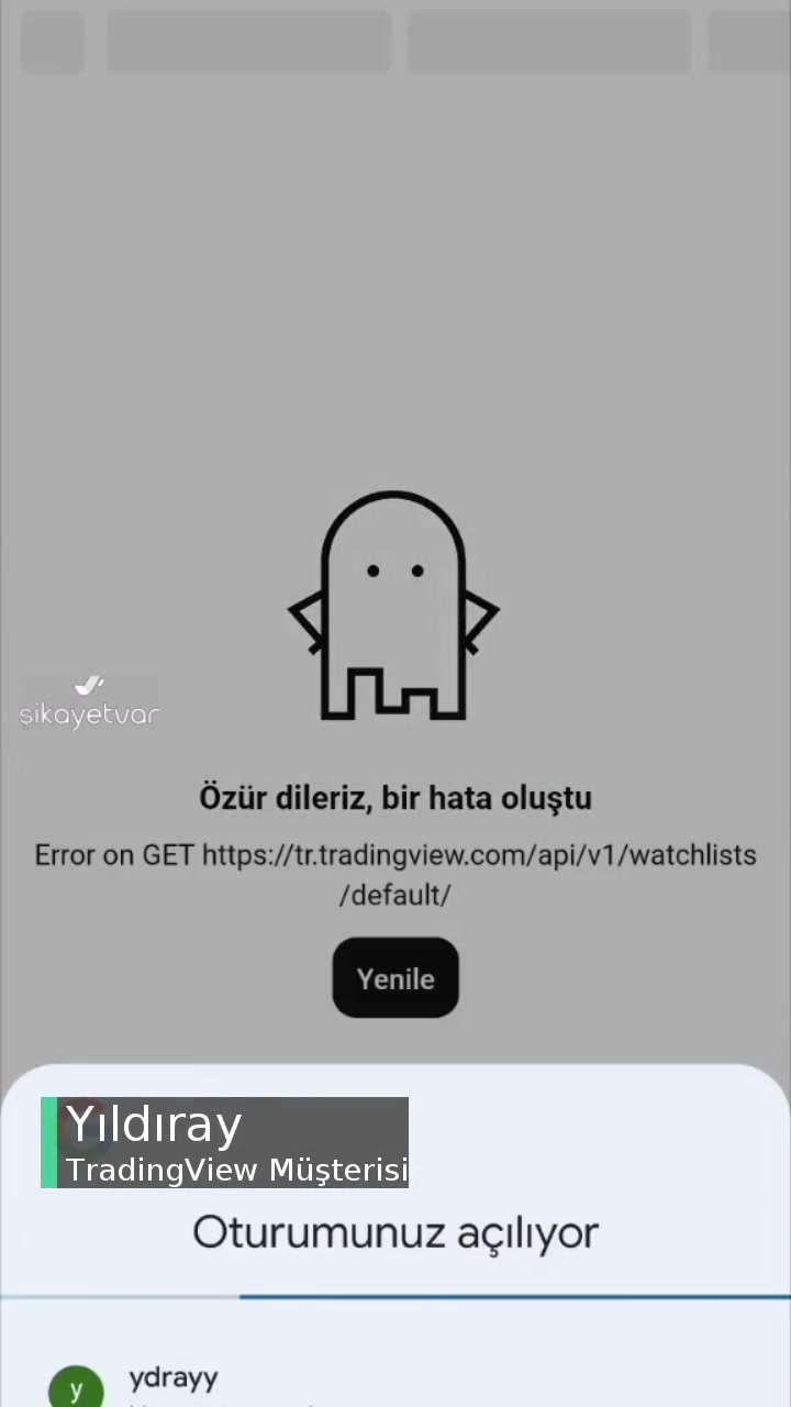 TradingView Uygulamaya Girişinde Error Veriyor! videonun kapak resmi