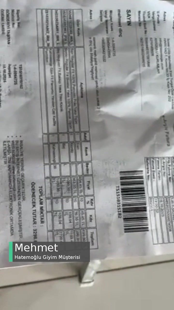 Hatemoğlu Giyim Ürün Faturası Faklı Etiketi Farklı videonun kapak resmi