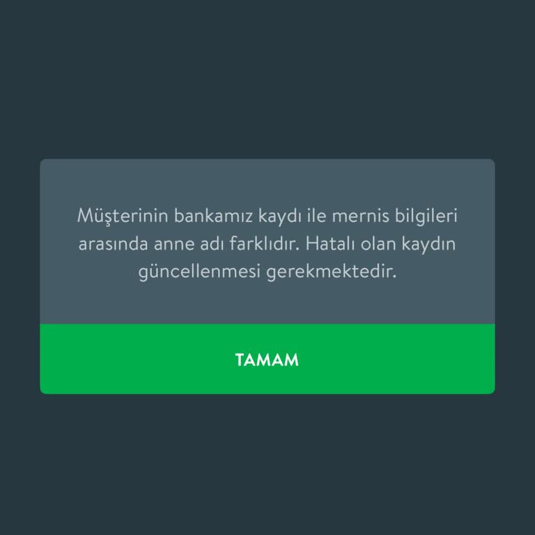 TEB İnternet Bankacılığında Kimlik Bilgileri Güncellenmiyor, Erişim Sorunu Yaşıyorum