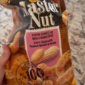 Master Nut Fıstık Ezmeli Mısır Cipsinden Çıkan Değişik