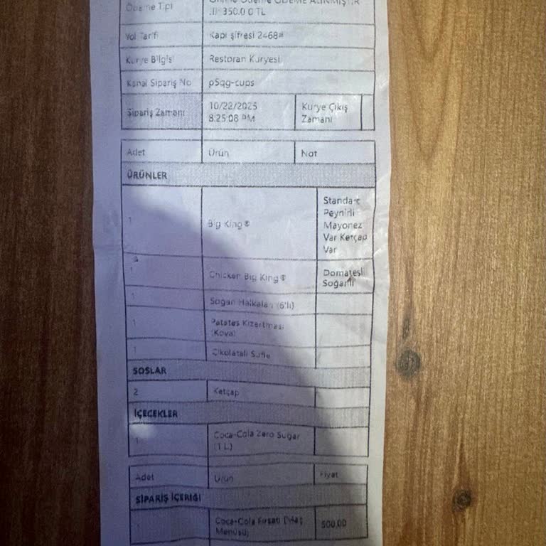 Soğuk Ve Geç Gelen Siparişe Hayal Kırıklığı