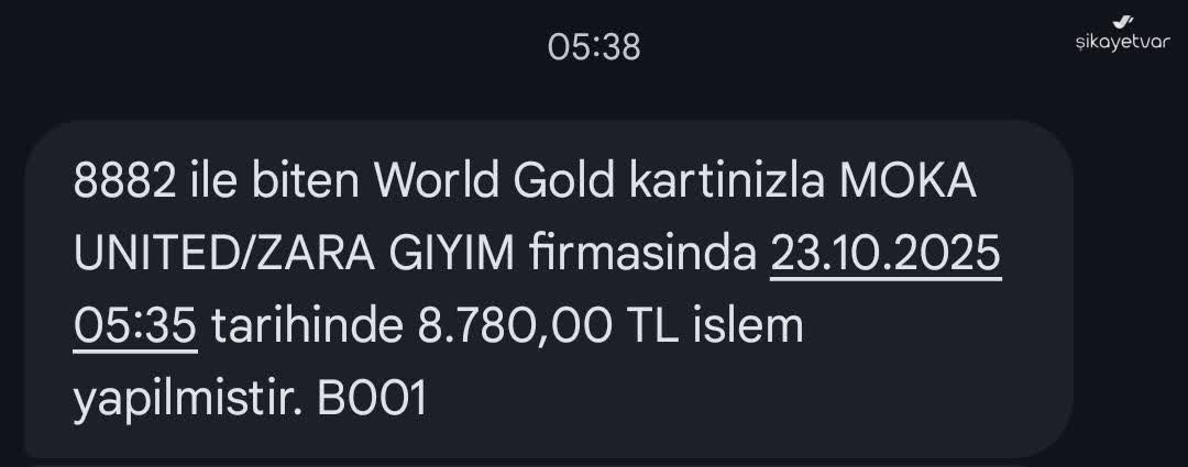 Moka United İzinsiz Kredi Kartı İşlemi Sonucu Mağduriyet Ve